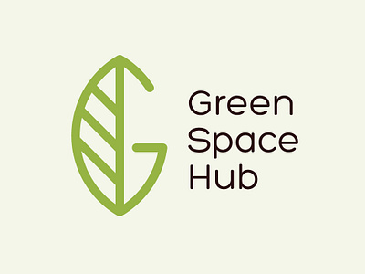 Green Space Hub logo branding clean design g letter character logo green leaf space logo icon leaves nature environment logo creator logo maker modern calmn logo simple flat unique vector