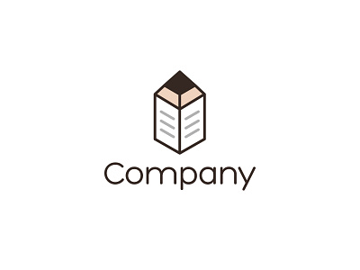 pencil and a book logo branding content creation design freelance designer logo pencil book read write simple text vector