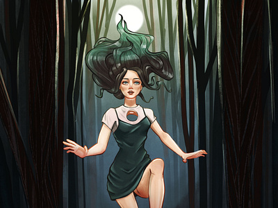 Forest Witch Illustration