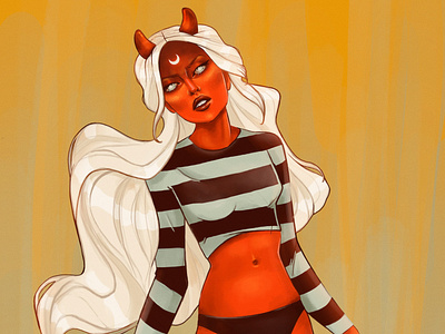 Demon Girl Illustration
