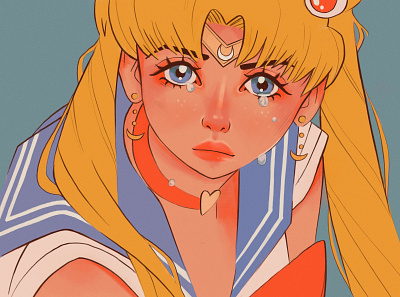 Sailor Moon Fan Art Illustration art digital illustration digital painting digitalart digitalpainting drawing fan art illustration painting portrait art portrait illustration sailor moon