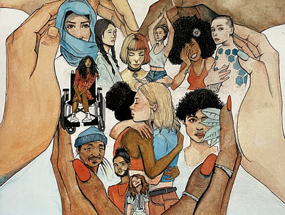 Diversity diversity illustration painting watercolor watercolour