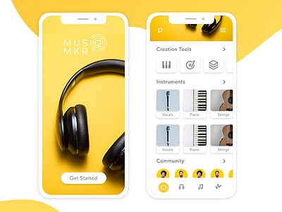 Musiq Maker App app app concept daily challange dailyui design logo typography ui ux vector