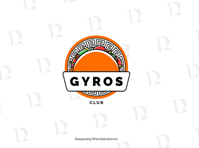 Gyros Club, logo design branding design dribbble flat food graphic design greece gyros icon illustration logo minimal restaurant vector