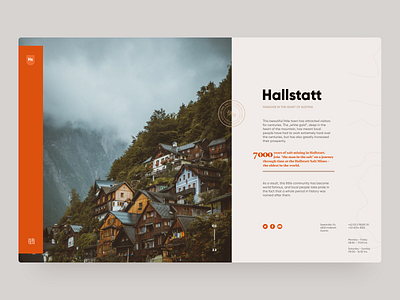 Hallstatt clean landing page minimal simple travel ui voit xandovoit