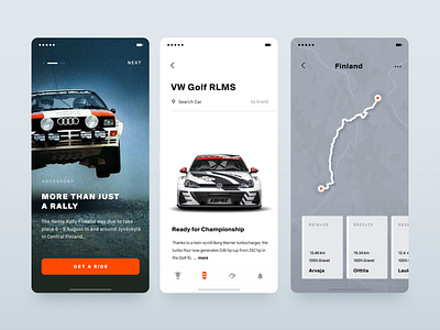 Get a Ride autosport clean grey map mobile mobile app orange simple ui voit xandovoit