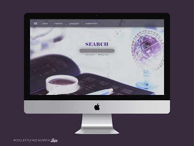 Search collect ui dailyui design designer flat knowledge typography ui vector webdesign website world
