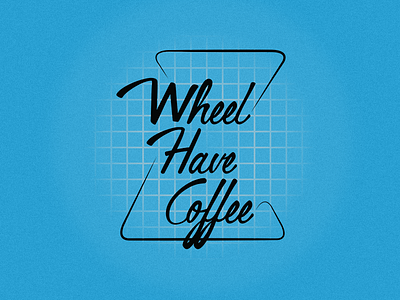 Wheel Have Coffee Logo blue clean coffee design drawing food grid identity illustration logo mark sketch