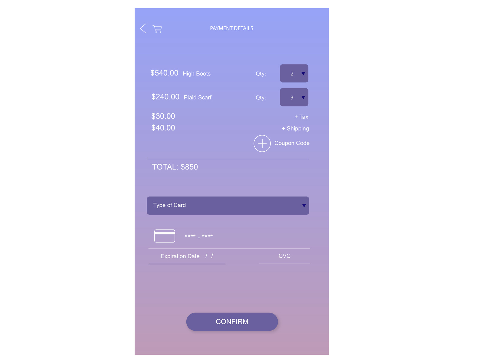 Credit Card Checkout Page by Shelbs on Dribbble