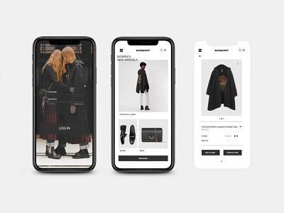 Burberry iOS app shot #3 abstract clean clean ui design process design sprint ecommence ecommerce app experience design interaction minimal minimalistic ui ui ux user experience user experience design user interface user interface design user research ux ux research