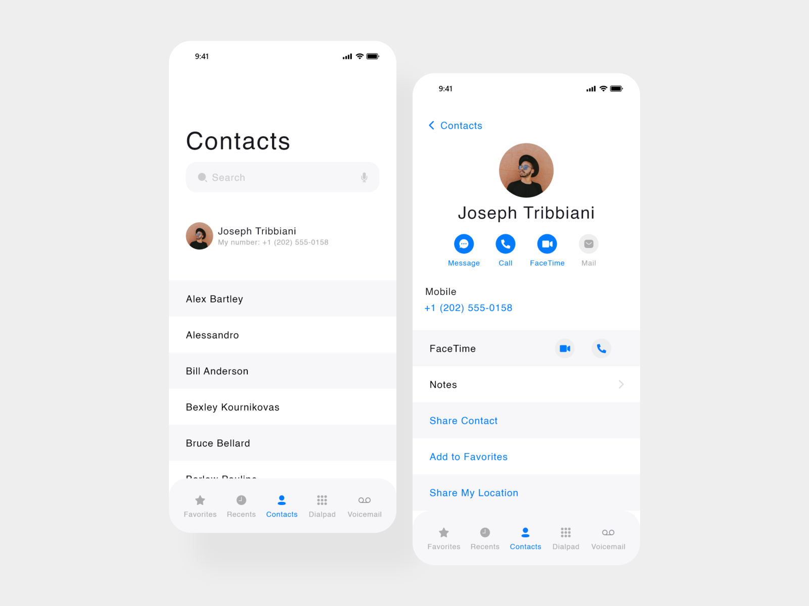 iOS Contacts Redesign by Abraham on Dribbble