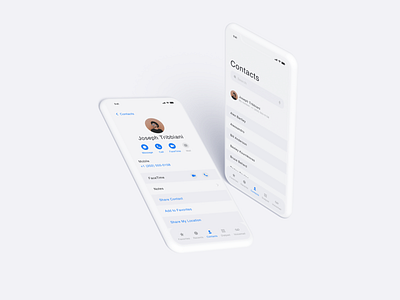 iOS Contacts Redesign Mockup Shot