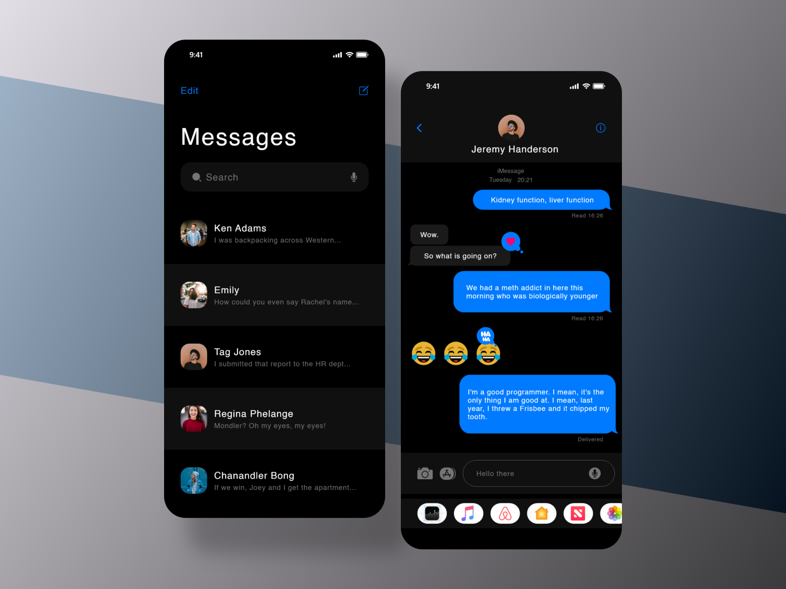 IOS Messages Redesign Dark mode By Abraham On Dribbble