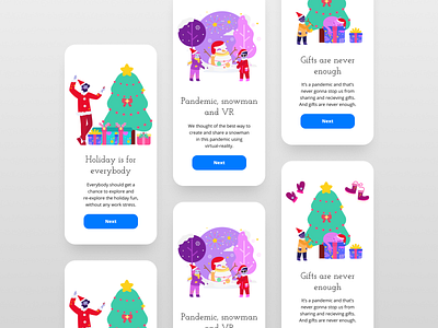 Holiday-App Onboarding Screens adobe illustrator adobe photoshop adobe xd app application design blush clean design illstration light theme minimal onboarding onboarding screens product design ui ux