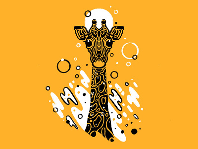 Living Things animal character giraffe giraffes illustration neck safari series zoo