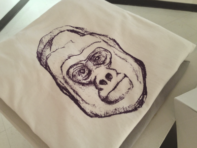 Gorilla Shirt Screen Print animal face gorilla halftone monkey screen print shirt t shirt