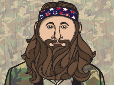 Willie Robertson america bandana birds camo duck duck call duck dynasty guns hunting inking usa willie willie robertson