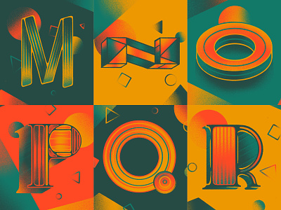 Next 6! 36 days of type lettering 36days 36daysoftype 36daysoftype07 3d type hand lettering illustration lettering m n o p q r series typography