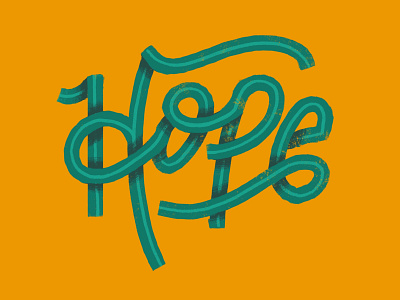 HOPE apple pencil calligraphy drawing hand lettered hope hopeful illustration lettering procreate texture