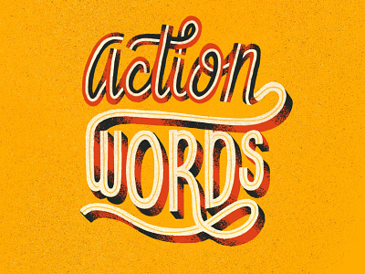 Action Over Words action action over words ipad ipadpro lettering letters procreate prove it texture texturing type art typography words