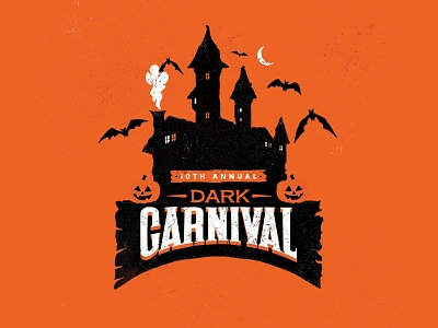 Dark Carnival bats carnival creepy dark dark carnival distressed halloween handlettering handmade haunted haunted house jack o lantern lettered lettering moon pumpkin scary type art typography typography design