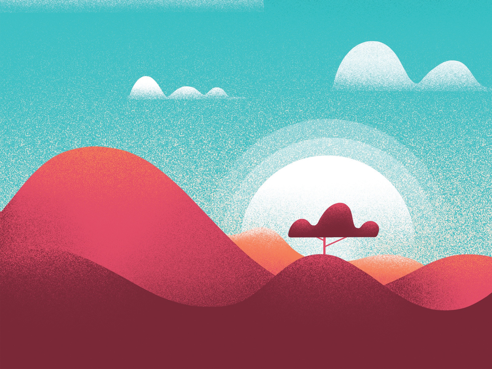lone-tree-by-brad-hansen-on-dribbble