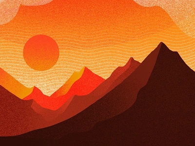 Mountain Range cliff clouds environment gradient haze horizon landscape moon mountains noise procreate procreate brushes range ridge scenery sun sunset texture textured views