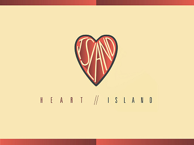Heart Island album cover band heart heart island island long shadows music shadow type type treatment
