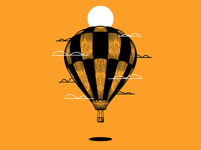 Float air balloon drawing float floating fly flying hot air balloon hot air balloons illustration inktober inktober 2020 inktober2020 print series procreate procreate drawing series texture