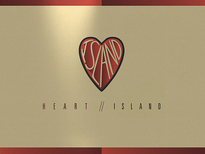 Heart Island Dribbble dark heart heart island island lighting subtle texture