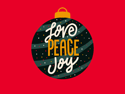 Love Peace Joy christmas ornaments christmas type christmas typography digital lettering digital letters handmade handmade lettering holiday lettering holidays joy love ornament ornament lettering ornament type peace procreate drawing procreate lettering procreate type procreate typography typography
