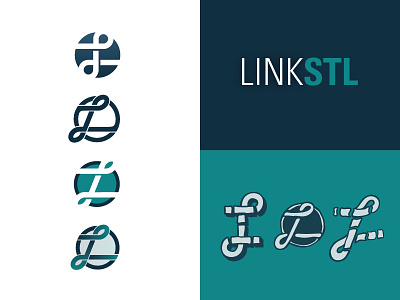 Link STL connection hand drawn l link loop st. louis type wacom type