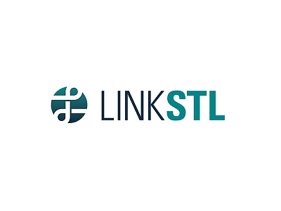 LinkSTL blue connection green link linking people logo logo mark small business small business logo website logo