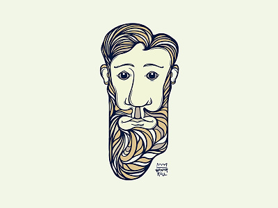 LongFace beard beard lines blob brush face line work long face wacom