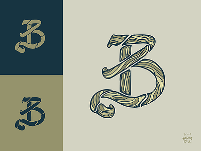 B2 b b mark hand lettering illustrative letter letter b lettering wood type