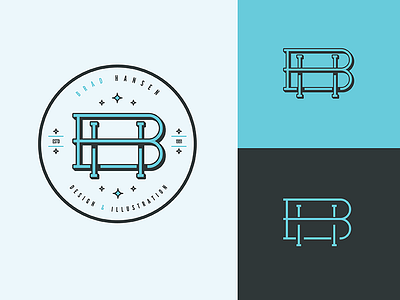 Second Round bh bh monogram logo mark monogram personal logo personal mark