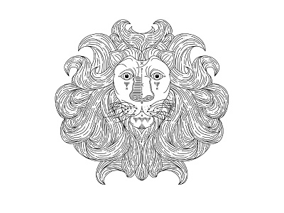 WIP Lion linework ion tattoo lion lion art lion head lion vector