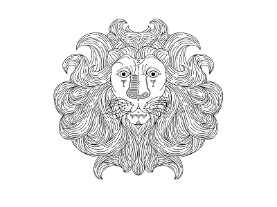 WIP Lion linework ion tattoo lion lion art lion head lion vector