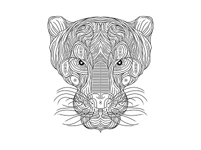 WIP Tiger Linework linework stylized tiger tattoo idea tiger tiger art tiger tattoo tigers