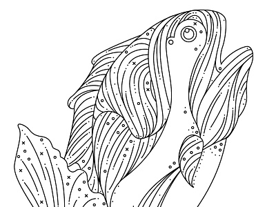 Fishy fish fish art fish tattoo fishy linework stylized fish tattoo idea