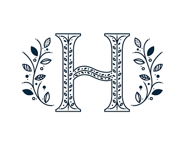 H floral h h h logo letter h wedding wedding design wedding logo