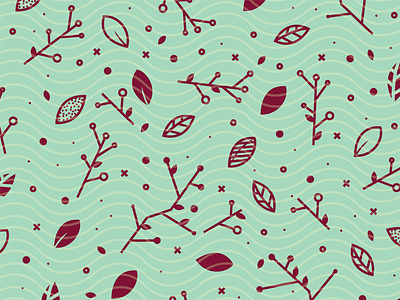 Mixed Pattern floral leaf pattern leaves pattern vector pattern