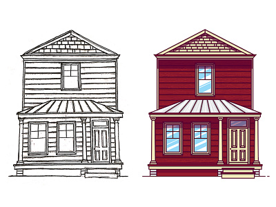 My House home house my house sketch to vector small home