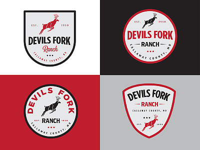 DFR Badges badge buck deer devil farm fork hunt hunting ranch