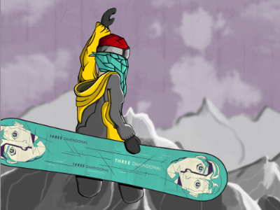 Snowboarder illustration mountains photoshop snow snowboard snowboard design snowboarder