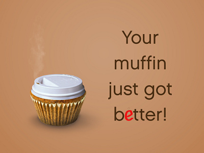 Coffee Muffin concept mock ad photoshop