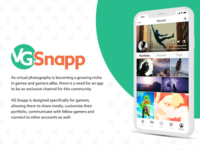 VG Snapp android app design ios mockup social app ui design video games