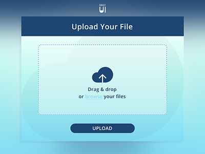 Daily UI Challenge #031 - File Upload dailyui design file gradient ui upload ux