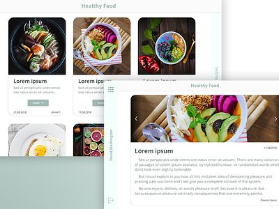 Daily UI Challenge #035 - Blog Post blog dailyui design food graphic design health healthyfood login logout photo photoshop read more ui ux web webdesign