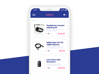 Daily UI Challenge #058 - Shopping Cart